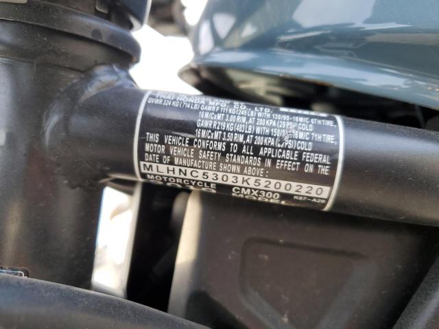 2019 HONDA CMX300 - MLHNC5303K5200220
