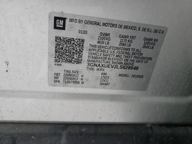 2020 CHEVROLET EQUINOX LT - 3GNAXUEV2LS628948
