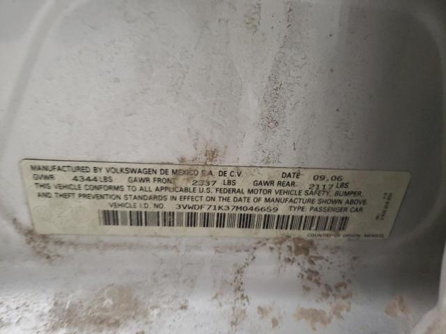 2007 Volkswagen Jetta 2.5 Option Package 2 VIN: 3VWDF71K37M046659 Lot: 76382363