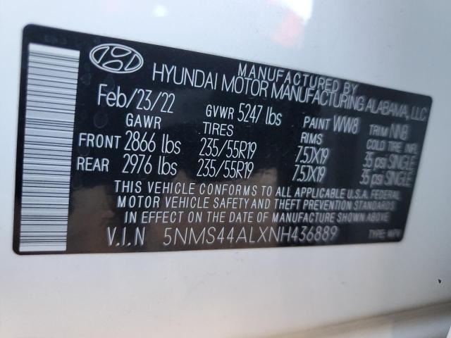 2022 HYUNDAI SANTA FE L - 5NMS44ALXNH436889