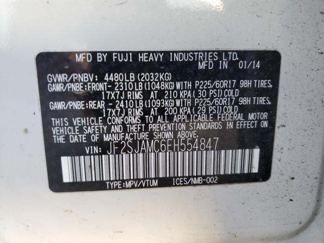 JF2SJAMC6EH554847 | 2014 SUBARU FORESTER 2