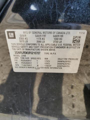 2GNFLFEK5F6216707 | 2015 CHEVROLET EQUINOX LT