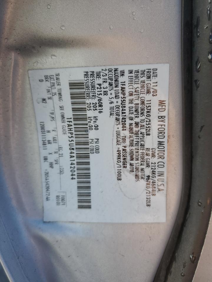 1FAHP55U84A142044 2004 Ford Taurus Ses