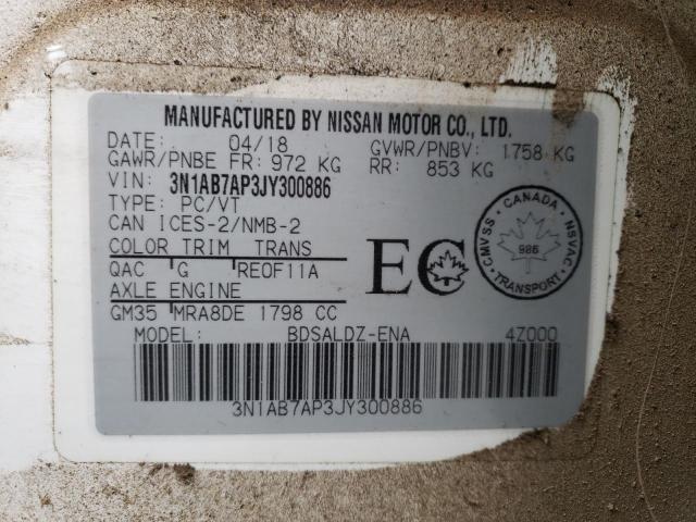 2018 NISSAN SENTRA S - 3N1AB7AP3JY300886