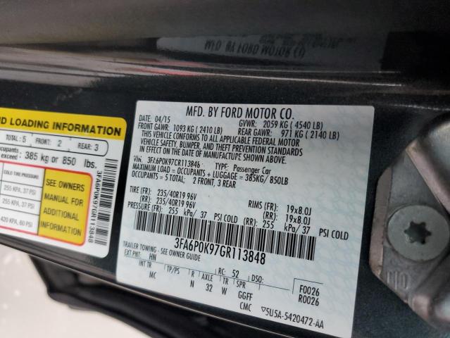 3FA6P0K97GR113848 | 2016 FORD FUSION TIT