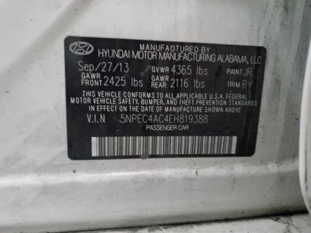 VIN 5NPEC4AC4EH819388 2014 HYUNDAI SONATA no.12