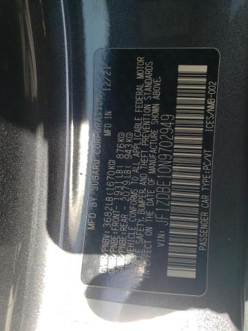 2022 SUBARU BRZ LIMITE JF1ZDBE10N9702949