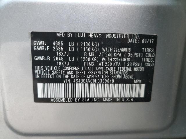 4S4BSANC0H3339648 Subaru Outback 2.5i Limited