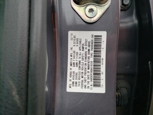 1HGCR3F09GA019339 | 2016 HONDA ACCORD EXL