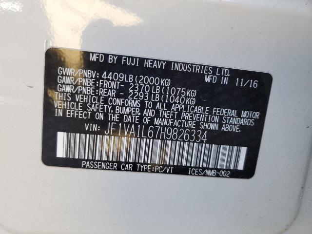 2017 SUBARU WRX LIMITE - JF1VA1L67H9826334