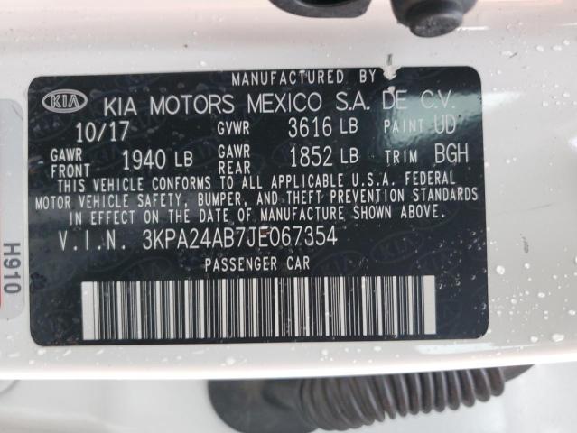 3KPA24AB7JE067354 | 2018 KIA RIO LX