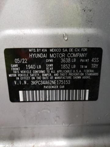2022 HYUNDAI ACCENT LIM - 3KPC34A62NE175153