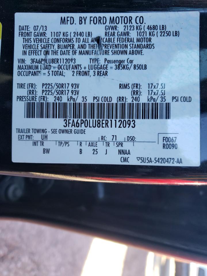 Lot #2438672455 2014 FORD FUSION SE