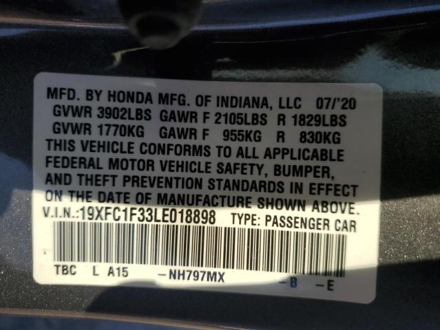 19XFC1F33LE018898 | 2020 Honda civic ex