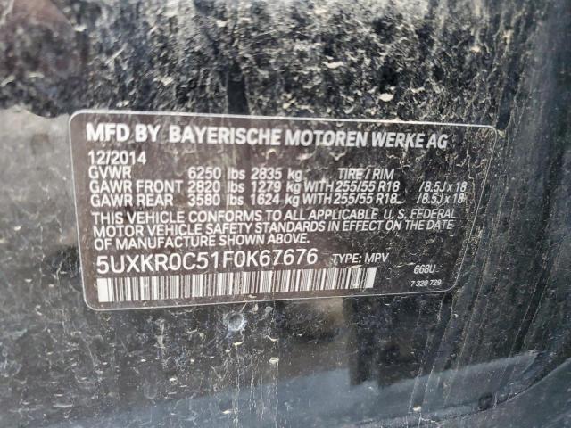 VIN 5UXKR0C51F0K67676 2015 BMW X5, Xdrive35I no.14