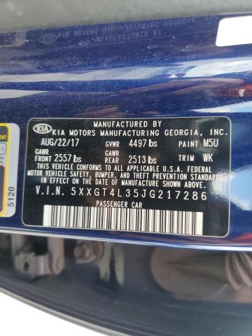 2018 Kia Optima Lx VIN: 5XXGT4L35JG217286 Lot: 74492213