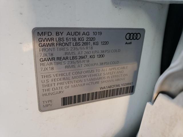 WA1AECF36L1028841 | 2020 AUDI Q3 PREMIUM