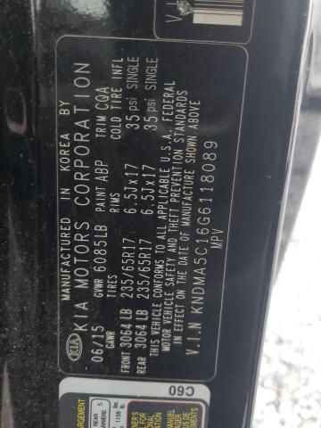 2016 KIA SEDONA L - KNDMA5C16G6118089