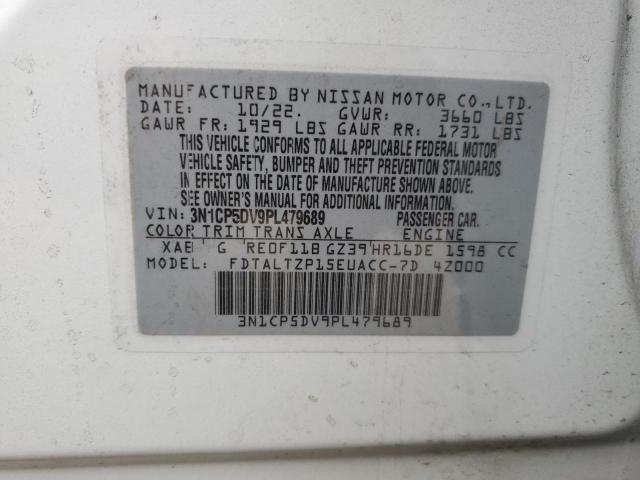 3N1CP5DV9PL479689 | 2023 NISSAN KICKS SR