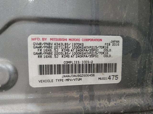 2016 MITSUBISHI RVR SE JA4AJ3AU8GZ606456
