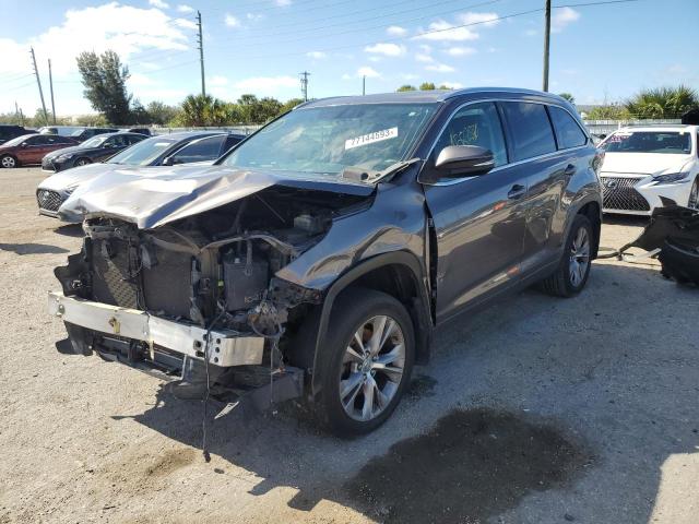 VIN 5TDJKRFH5ES061459 2014 Toyota Highlander, Xle no.1