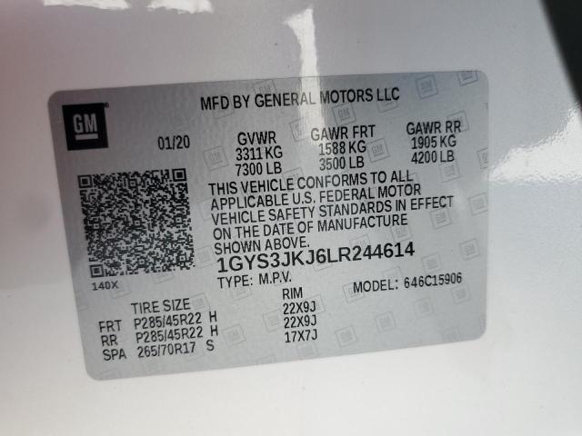 1GYS3JKJ6LR244614 Cadillac Escalade Esv Premium Luxury