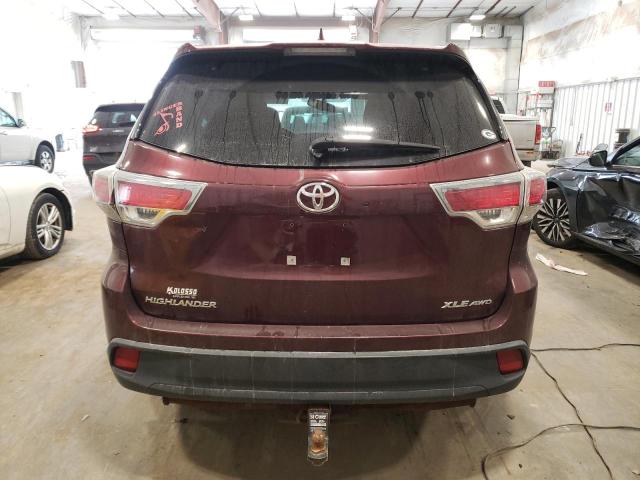 VIN 5TDJKRFH7ES063603 2014 Toyota Highlander, Xle no.6