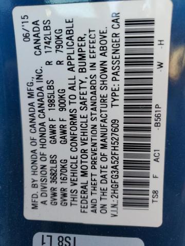 2HGFG3A52FH527609 Honda Civic Lx