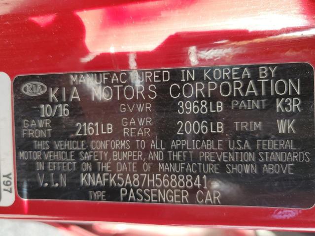 KNAFK5A87H5688841 KIA FORTE LX