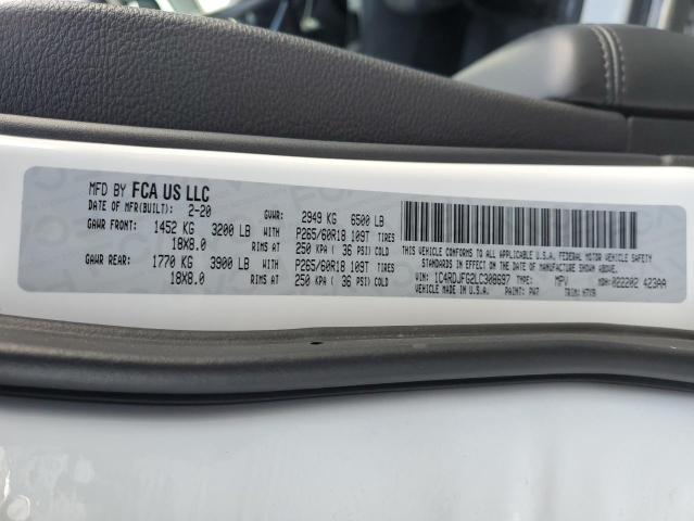 2020 DODGE DURANGO SS 1C4RDJFG2LC308697