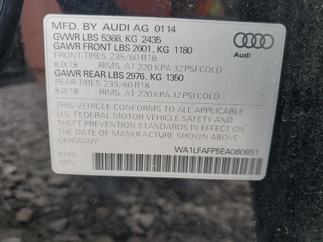 WA1LFAFP5EA080851 2014 AUDI Q5, photo no. 12