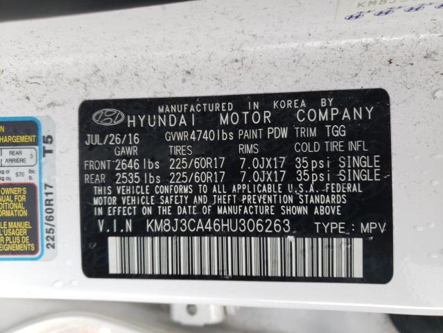 KM8J3CA46HU306263 | 2017 HYUNDAI TUCSON LIM