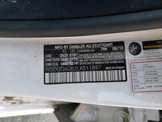 WDDUG6GB2LA511897 Mercedes-Benz S 450