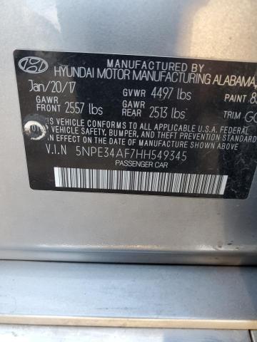 2017 HYUNDAI SONATA SPO - 5NPE34AF7HH549345