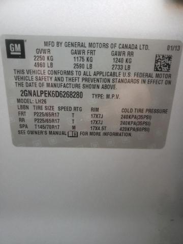 2GNALPEK6D6268280 2013 Chevrolet Equinox Lt