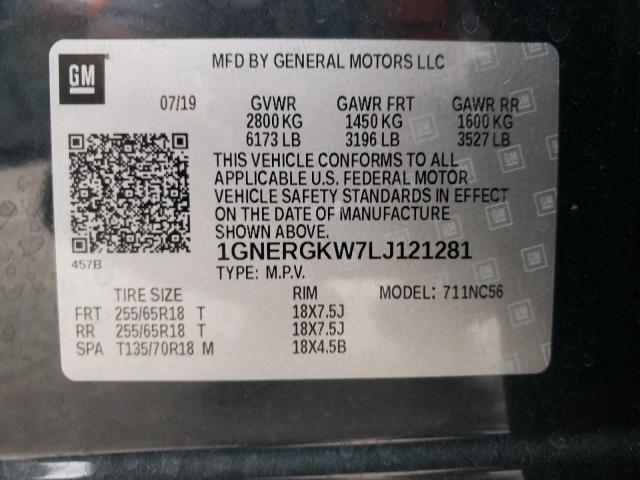 1GNERGKW7LJ121281 Chevrolet Traverse L 13