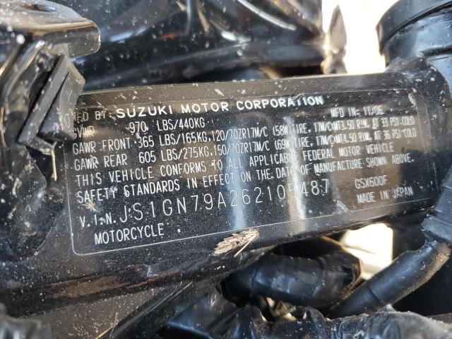 2006 SUZUKI GSX600 F JS1GN79A262105487