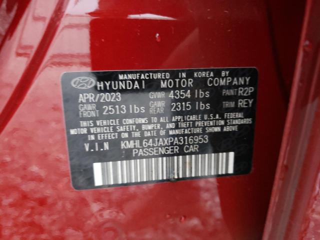 KMHL64JAXPA316953 | 2023 HYUNDAI SONATA SEL