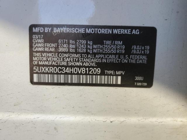 5UXKR0C34H0V81209 2017 BMW X5, photo no. 14