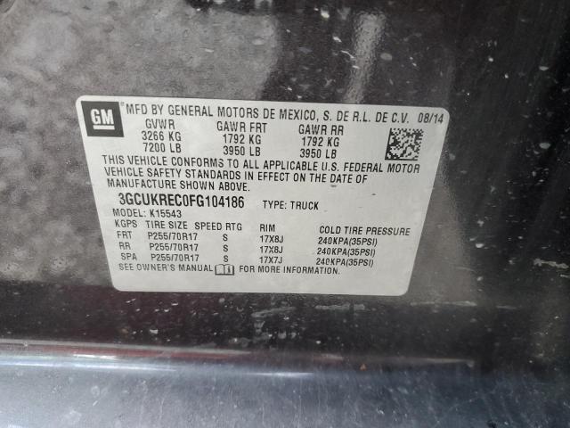 2015 CHEVROLET 1500 TRUCK - 3GCUKREC0FG104186