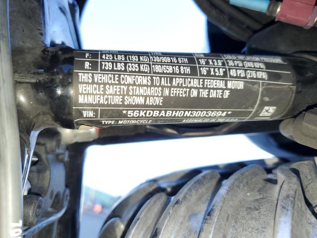 2022 INDIAN MOTORCYCLE CO. SUPER CHIE - 56KDBABH0N3003694