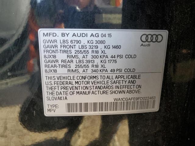 WA1CGAFE9FD022463 | 2015 AUDI Q7 PREMIUM