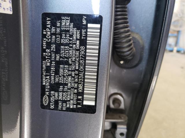 2019 HYUNDAI TUCSON LIM - KM8J33AL0KU877908