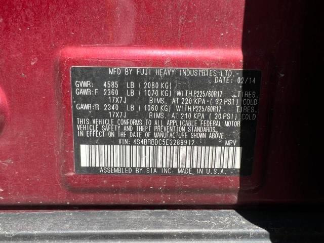 4S4BRBDC5E3289912 Subaru Outback 2.5i Premium