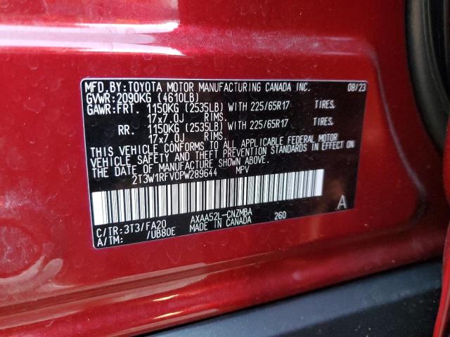 2T3W1RFV0PW289644 | 2023 TOYOTA RAV4 XLE