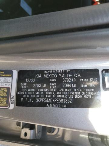 3KPF54ADXPE581352 KIA Forte Gt Line