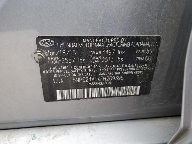 5NPE24AFXFH209395 | 2015 HYUNDAI SONATA SE