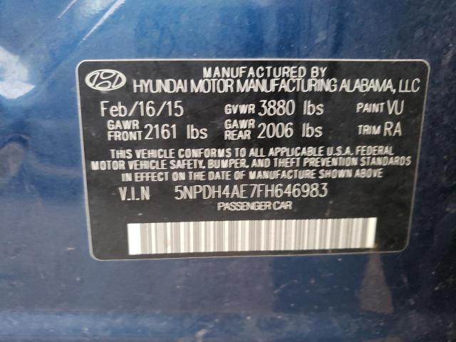 5NPDH4AE7FH646983 | 2015 Hyundai elantra se