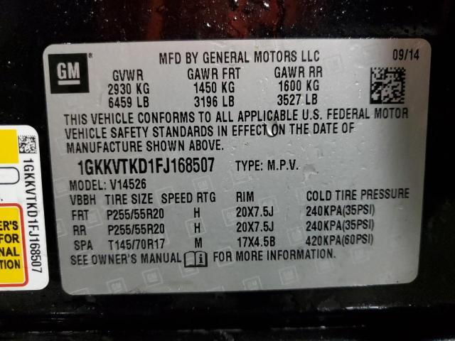 1GKKVTKD1FJ168507 | 2015 GMC ACADIA DEN