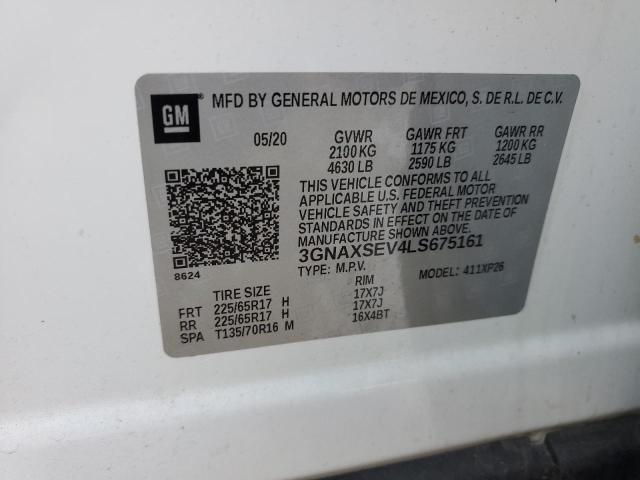 3GNAXSEV4LS675161 | 2020 CHEVROLET EQUINOX LS